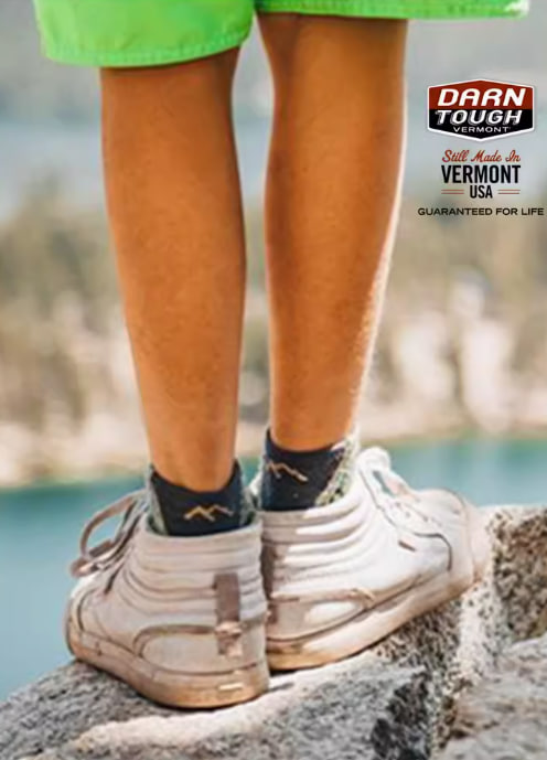 Genuine Darn Tough socks Merino wool socks children's outdoor sports quick-drying hiking socks black