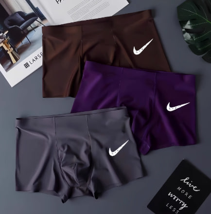 4 pairs of men's underwear, ice silk seamless men's boxer briefs, white boys' boxer briefs, summer thin pants, men's check