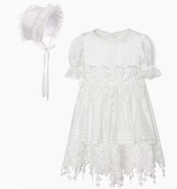 Hanakimi British high-end one-year-old girl baby princess dress newborn 100-day infant dress